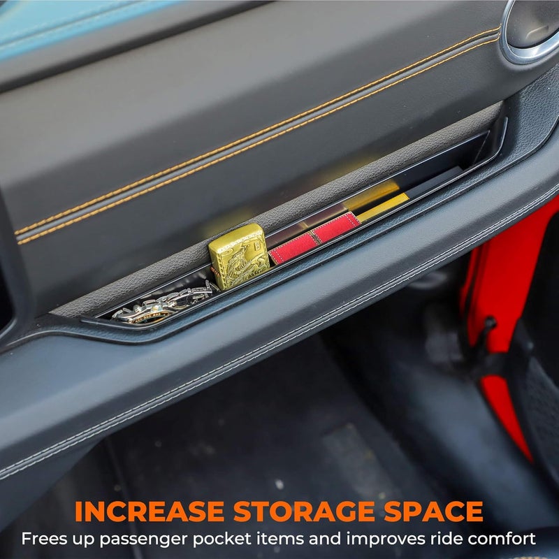 Savadicar Grab Bar Tray Compatible with 2024 2025 Jeep Wrangler (JL) & Jeep Gladiator (JT), Passenger Side GrabTray Storage Organizer, Interior Accessories, Black (Patent Authorization) - Image 2