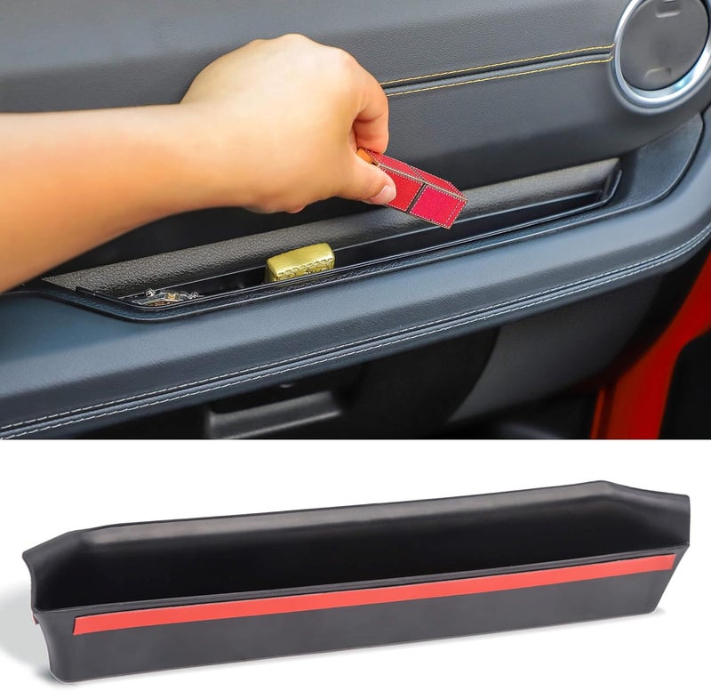 Savadicar Grab Bar Tray Compatible with 2024 2025 Jeep Wrangler (JL) & Jeep Gladiator (JT), Passenger Side GrabTray Storage Organizer, Interior Accessories, Black (Patent Authorization) - Image 1