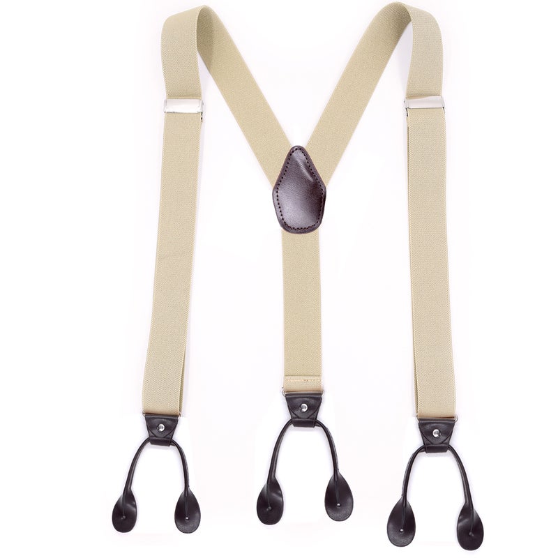 general Men's Casual Y-Back Suspenders with 6 Clips - Elastic Adjustable Straps - Image 5