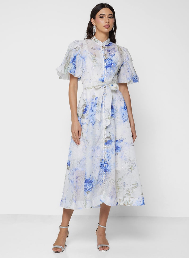 ELLA Floral Print Dress - Image 4