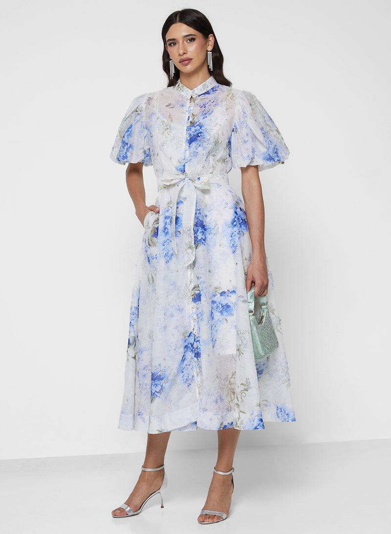 ELLA Floral Print Dress - Image 1