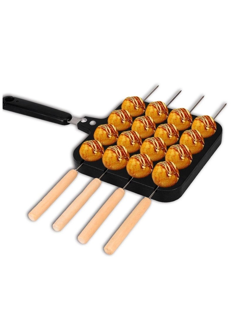 general 16 Hole Octopus Balls Grill Tray Home Aluminum Baking Tray Uncoated Non-Stick Pan Non-Stick Egg Waffle Mold - Image 2