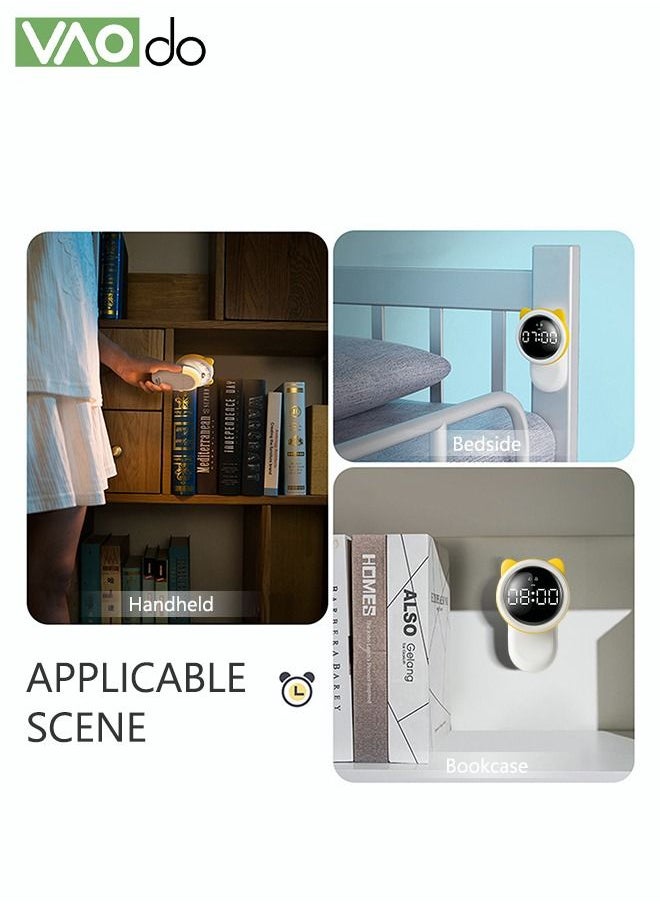 VAOdo - Multi Functional Smart Clock Soft Night Light Can Be Used As A Mobile Phone Rack With Magnetic Function To Sense The Clock - Image 1