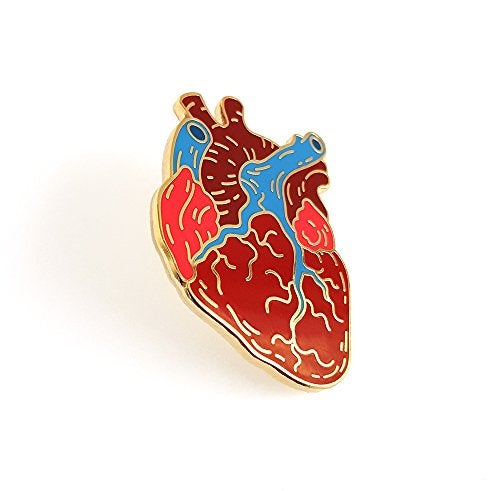 Pinsanity Anatomical Heart Enamel Lapel Pin - Image 2