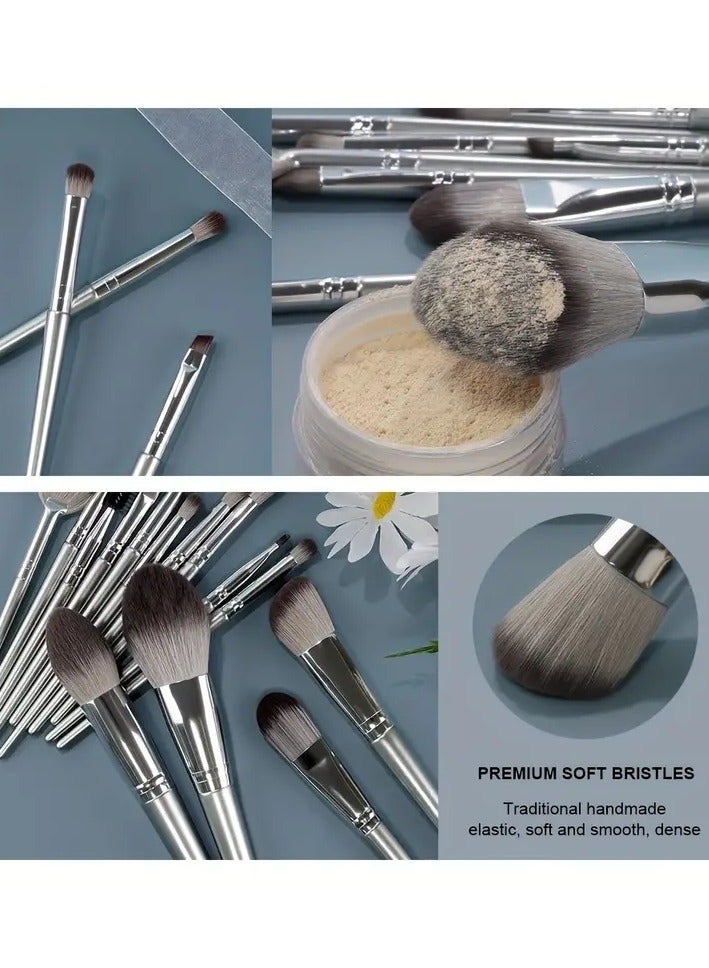 أوريتي 14pcs مجموعة فرشاة المكياج sof رقيق احترافي مستحضرات التجميل الأساس مسحوق ظلال العيون مزج المكياج نفخة فرشاة أداة التجميل مثلث نفخة المكياج مثالية للفنانين المبتدئين المكياج - Image 4