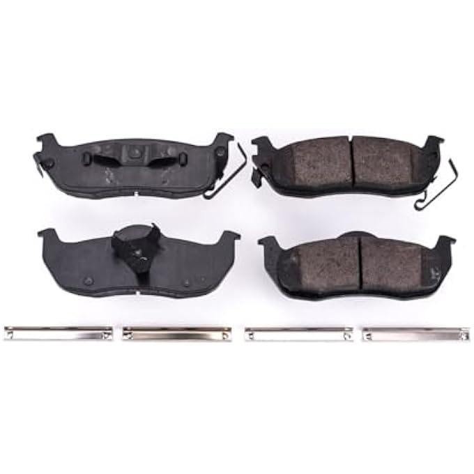 ريحني إيقاف الطاقة 171041 وسادات الفرامل السيراميكية الخلفية Z17 مع قطع معدنية - Image 2