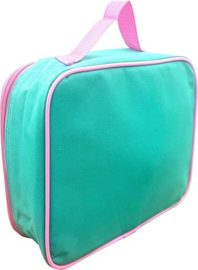 روز علبة غداء معزولة للبنات من روز بتصميم حورية البحر الصغيرة آرييل (لون فيروزي وردي) - Image 3