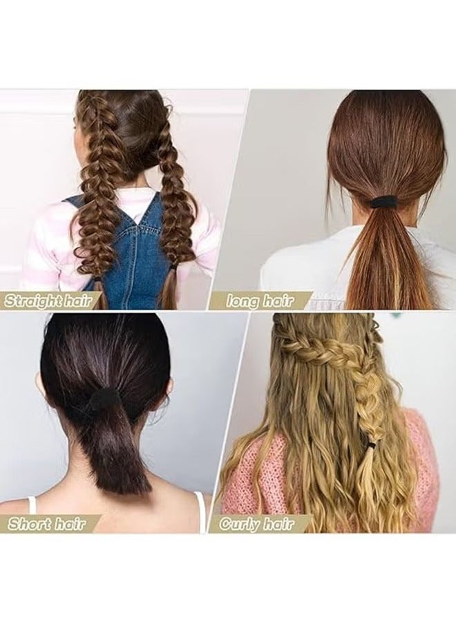 ليفقورا 100 قطعة من ربطات الشعر السوداء، بدون تجعد، مرنة وخالية من الوصلات، لا تسبب تلفًا للشعر الكثيف، مثالية لتصفيف الشعر والضفائر للنساء والفتيات - Image 5