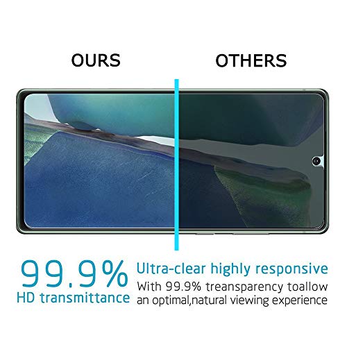 LYWHL [2 Pack] Note 20 Privacy Screen Protector Anti-Spy, LYWHL Tempered Glass Screen Protector for Samsung Galaxy Note 20, Black 9H Hardness Anti-Scratch Bubble Free [Don't Support Fingerprint Unlock] - Image 5