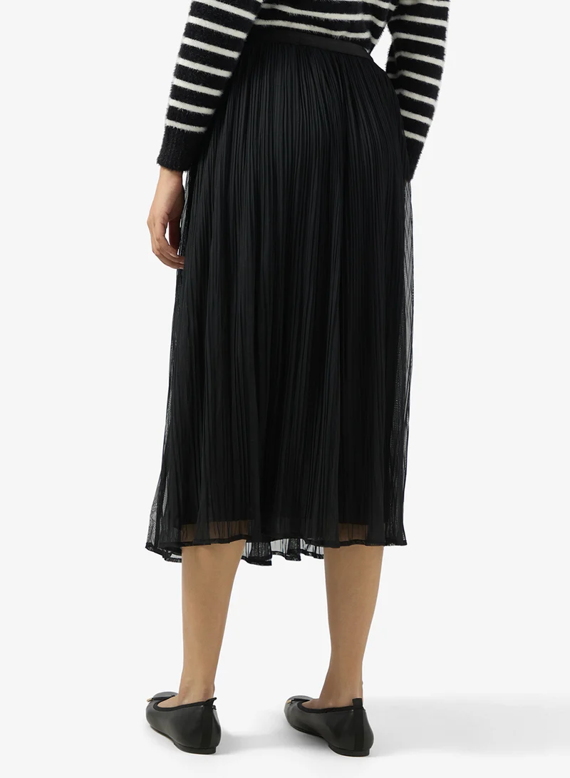Ginger Pleate Tulle Midi Skirt