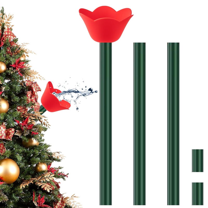 opity Store Christmas Tree Watering Funnel - 35 Inch 3-Section Extendable Tube, Reusable Spill-Proof Design for Effortless Watering of Real Trees - Image 1
