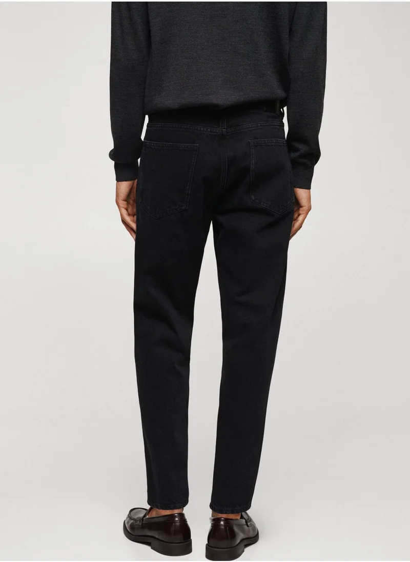 Mango Man Rinse Wash Tapper Fit Jeans
