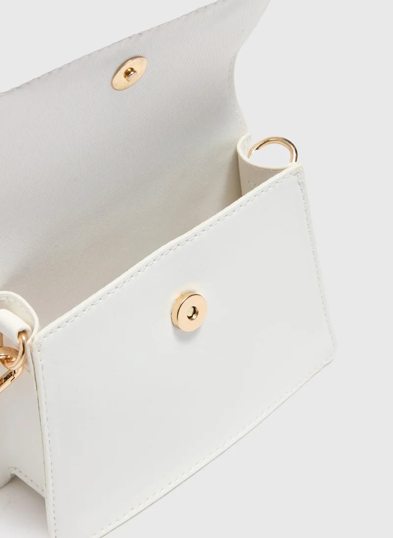 Matalan Girls White Top Handle Crossbody Bag