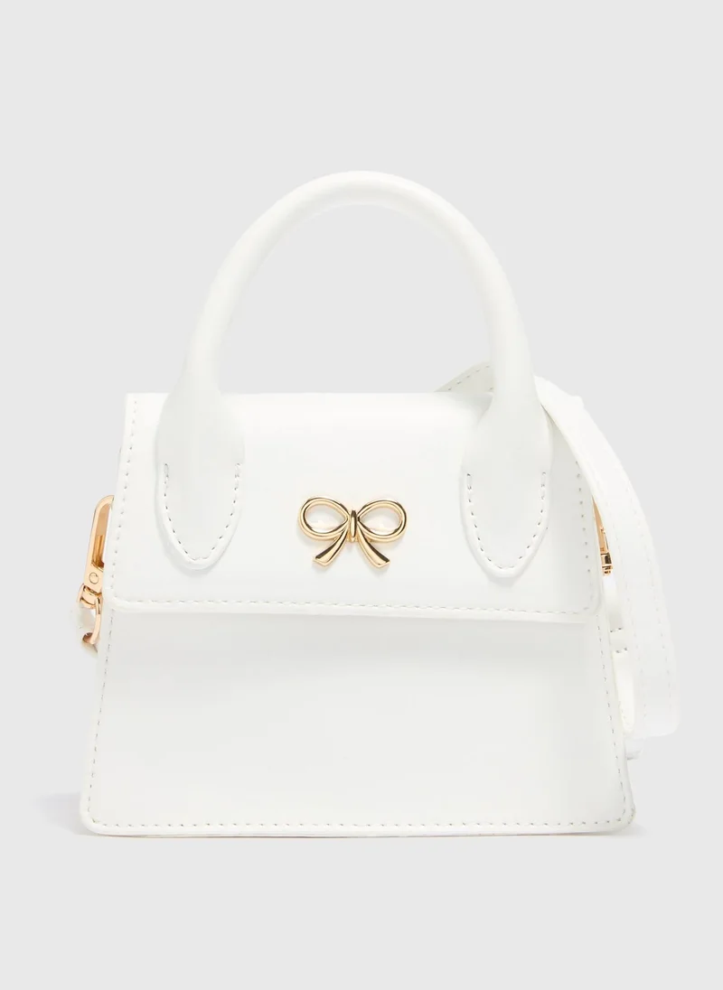 Matalan Girls White Top Handle Crossbody Bag