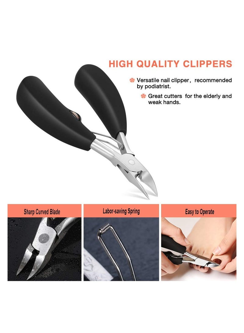KASTWAVE Toenail Clippers, Nail Clippers Trimmer for Thick or Ingrown Toenails, Fingernail Clipper Stainless Steel Clippers Scissors - Image 2