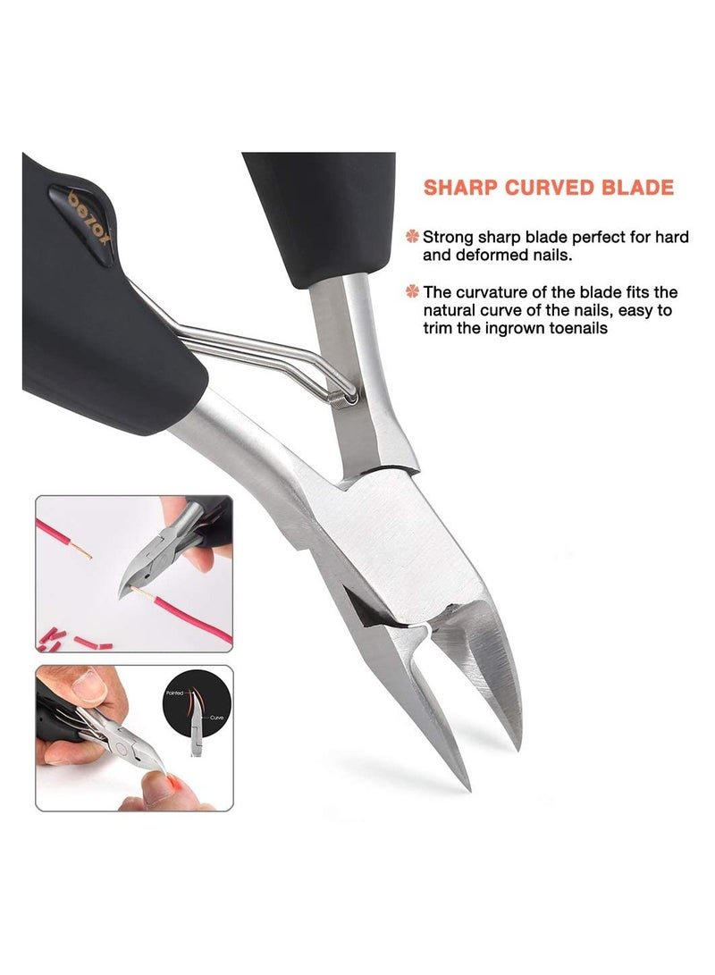 KASTWAVE Toenail Clippers, Nail Clippers Trimmer for Thick or Ingrown Toenails, Fingernail Clipper Stainless Steel Clippers Scissors - Image 4