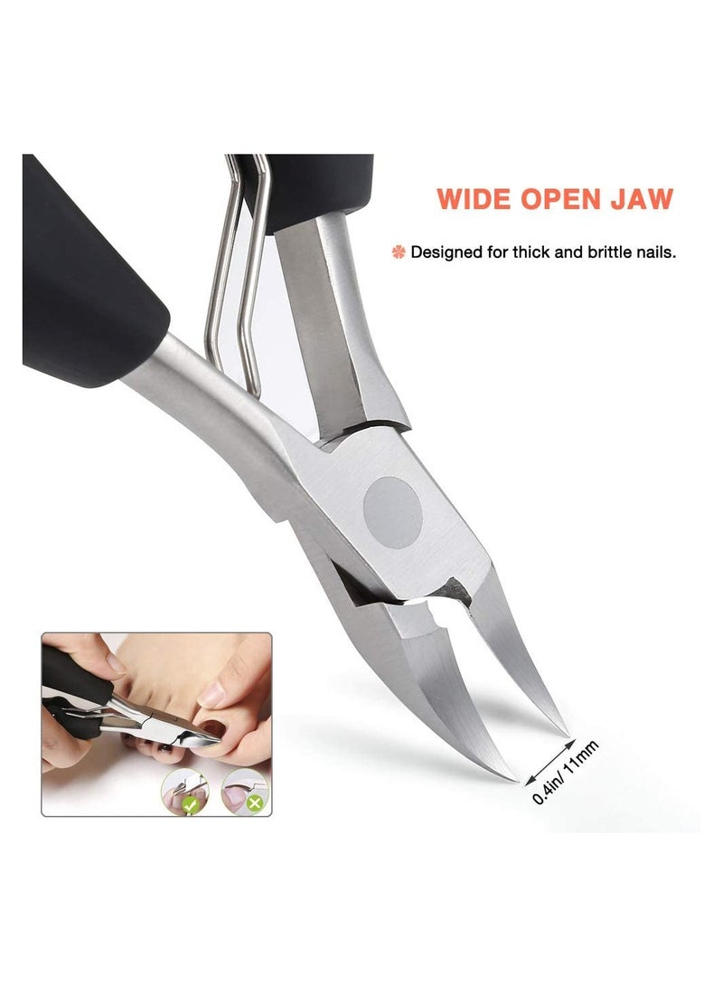 KASTWAVE Toenail Clippers, Nail Clippers Trimmer for Thick or Ingrown Toenails, Fingernail Clipper Stainless Steel Clippers Scissors - Image 3