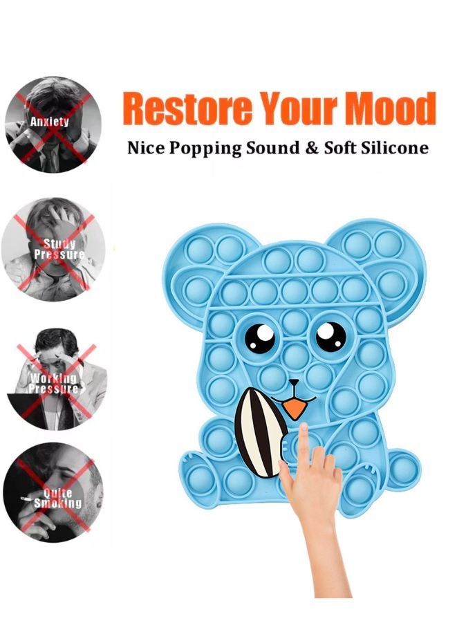 لعبة Push Pop Bubble Fidget ، لعبة ضغط حسية من السيليكون ، تخفيف التوتر ، مكافحة القلق ، ADHD ، التوحد ، هدية Fidget Popper الخاصة للأطفال والكبار ، Mouse C - Image 4