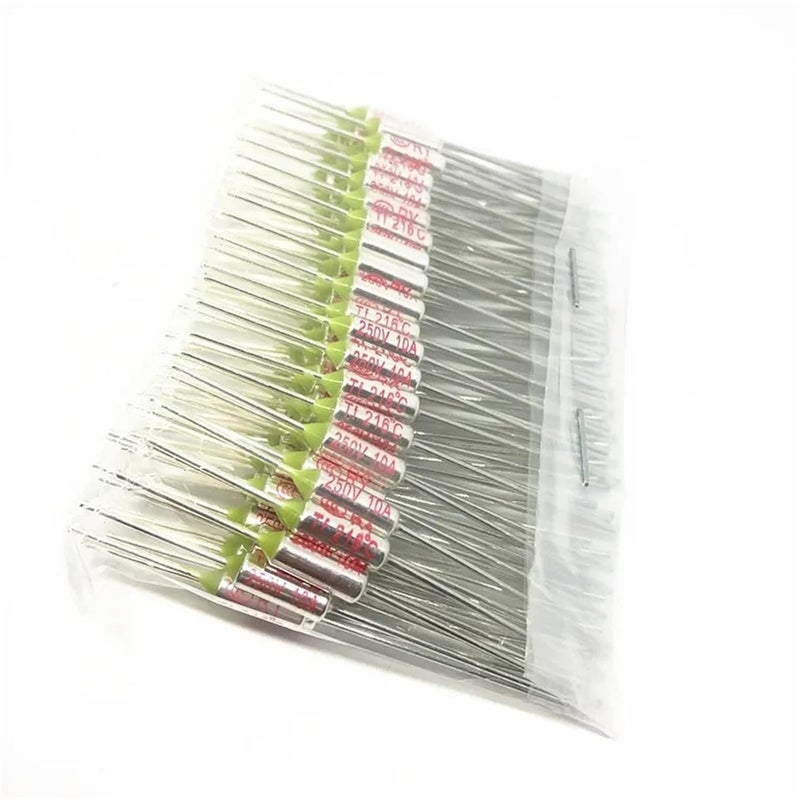 صمام حراري 10 أمبير 157 درجة 250 فولت حماية من الحرارة 100 قطعة - Image 4