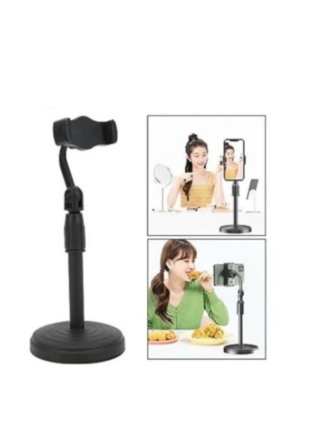 Cell Phone Stand for Live Streaming, YouTube Video/Photography, Adjustable Height & Angle Phone Holder Gooseneck Flexible Arm Universal Phone Stand for Desk, Office, Kitchen - Image 2
