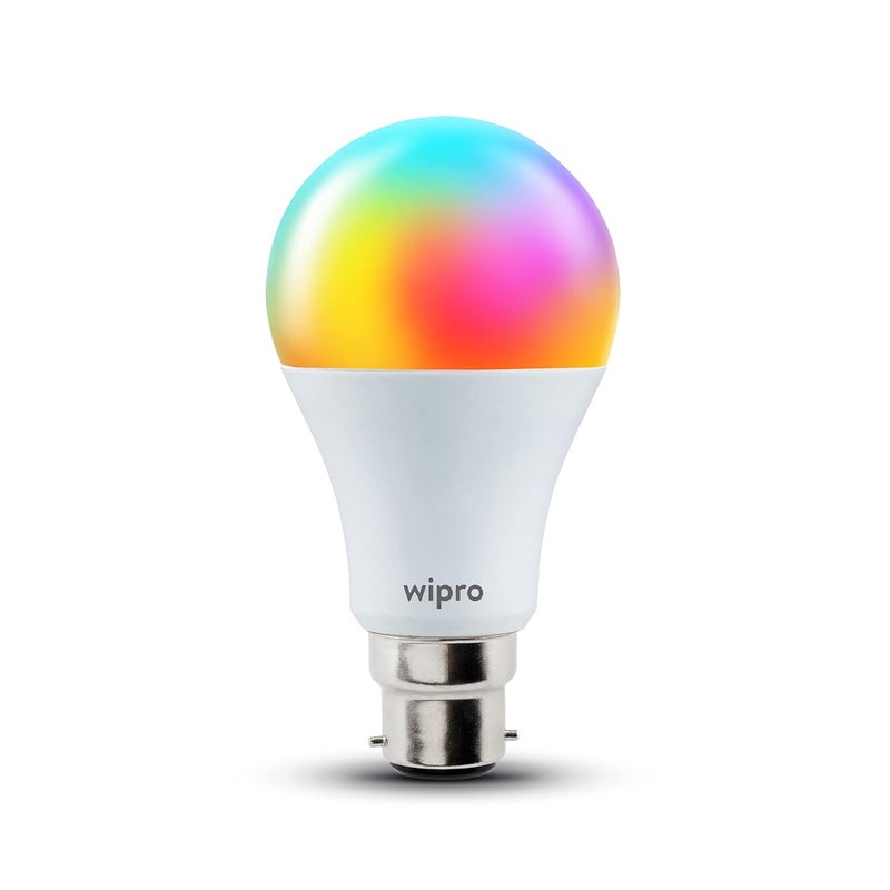 Wipro 125W B22D WiFi Smart LED Bulb with Music Sync Voice Control with Alexa Google Asst App Control 16 M Colours White Tunable Warm Neutral Cool White Dimmable Scenes Pack of 1 - Image 2