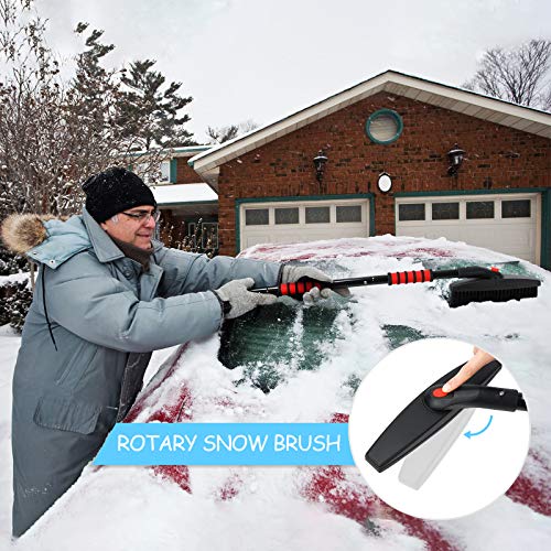 Mibor Snow Shovel Kit Removal Tools - 5 in 1 Foldable Car Snow Shovel + Snow Brush + Ice Scraper + Glove + Mini Ice Scraper, Portable Emergency Snow Remover Shovel Set for Car Truck Camping Outdoor - Image 4