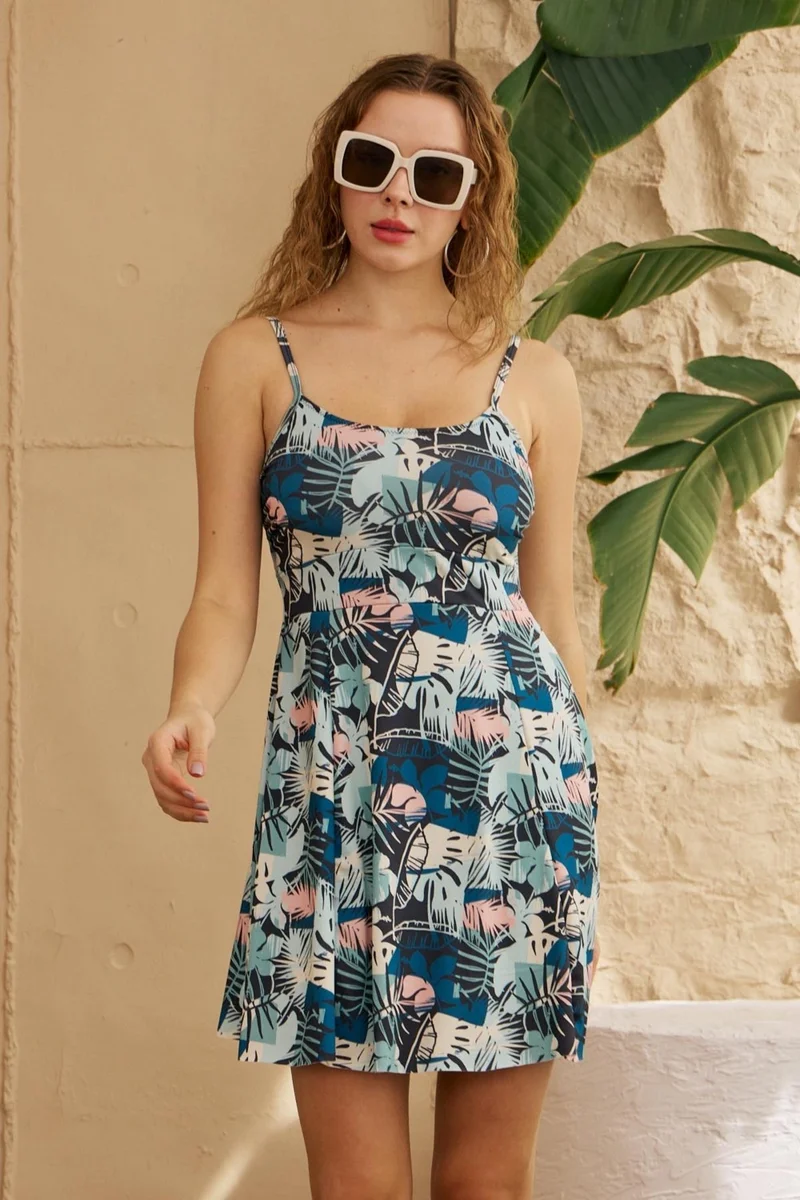 ريمسا Shorts Dress Swimsuit Skirted Swimsuit Swimwear 1124-398