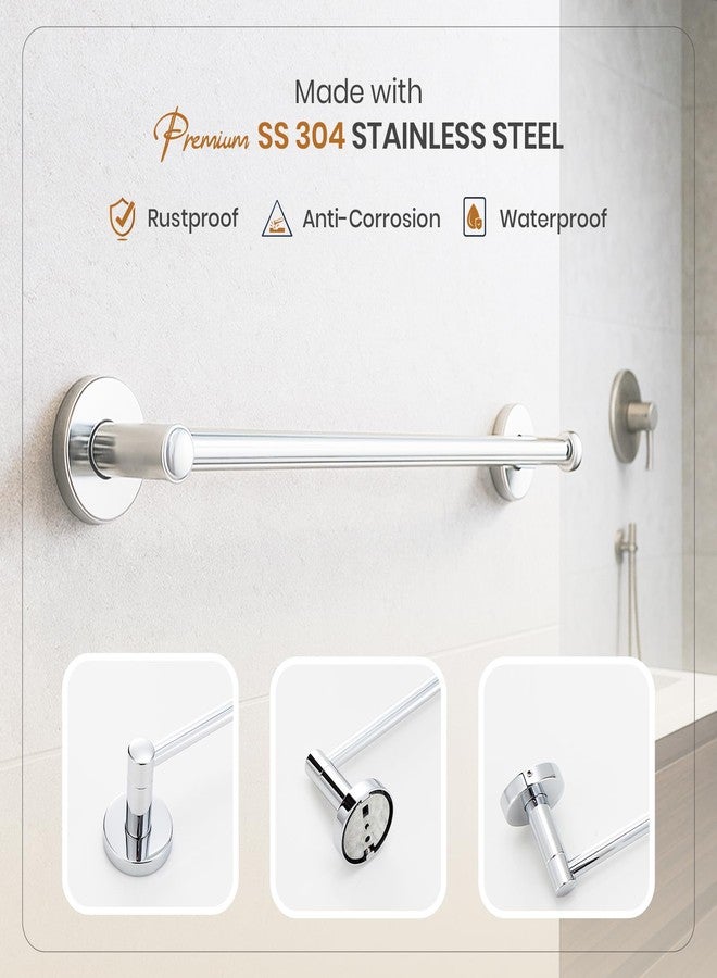 Fixeify Stainless Steel 304 Towel Bar 24 Inch | Wall Mounted Towel Rod for Bathroom | Rustproof Chrome Finish Towel Holder & Hanger | Bathroom Accessories (Towel Bar) - Image 3