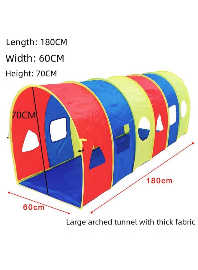 Children's Tent Sunshine Caterpillar Tunnel Crawler Baby Garden Drill Hole Sensor Training Thickened Baby Early Education-Color:150cm Orange Caterpillar Tunnel - Image 4