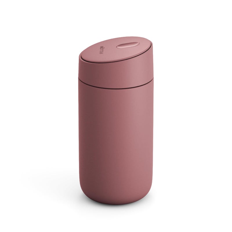 Fellow 12 oz Carter Slide Travel Mug â€“ One-Handed Slide Lid, Vacuum Insulated Stainless Steel Tumbler with Ceramic Interior for Hot and Cold Drinks, Leak-Proof and Dishwasher Safe, Desert Rose - Image 1