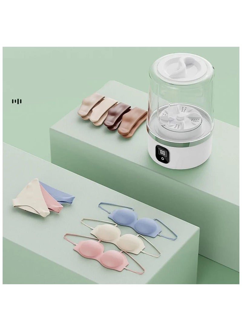 BlueFire BJ-667 Wireless Charging Mini Washing Machine | Portable Compact Laundry Cup with Digital Display | Cordless Rechargeable Washer for Underwear, Socks, Bras & Baby Clothes | Eco-Friendly & Travel-Friendly - Image 3