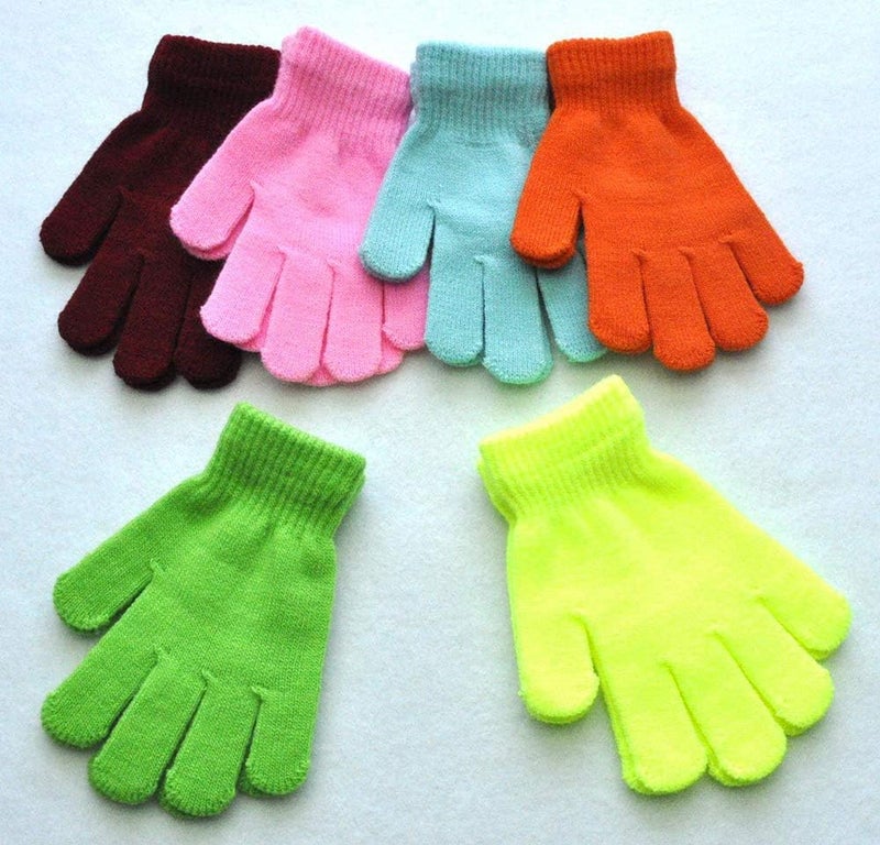 BaiX Boys and Girls Warm Winter Knitted Writing Gloves, 5-12 Years Old - Image 2