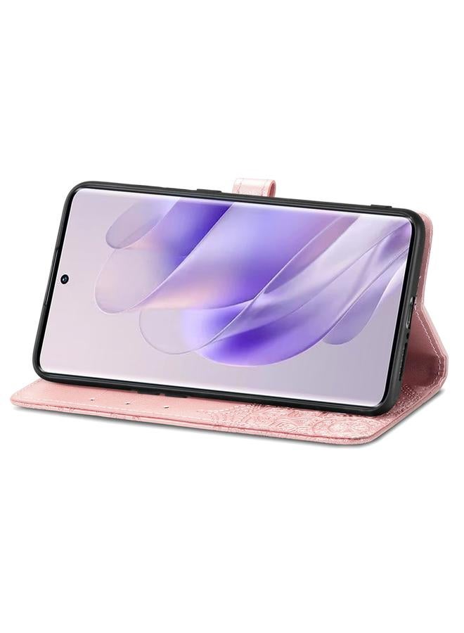 The Bros Phone Case For Infinix Zero 30 4G Mandala Flower Embossed Leather Phone Phone Case - Image 4