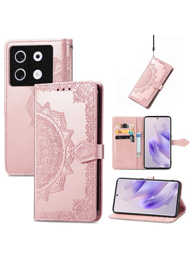 The Bros Phone Case For Infinix Zero 30 4G Mandala Flower Embossed Leather Phone Phone Case - Image 1