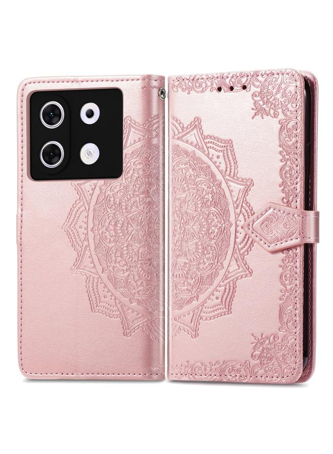 The Bros Phone Case For Infinix Zero 30 4G Mandala Flower Embossed Leather Phone Phone Case - Image 2