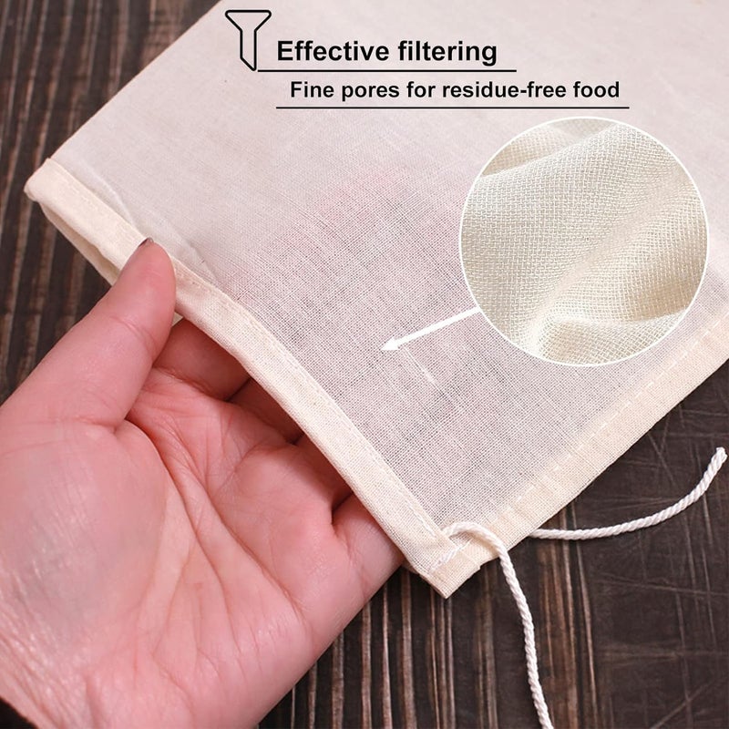 2 PCS Reusable Cheesecloth, Grade 100 Hemmed Organic Cheese Cloth for Straining Craft,100% Cotton Unbleached Cloth Strainer for Cooking,Baking,Juicing,Cheese Making (30 * 40cm) - Image 4