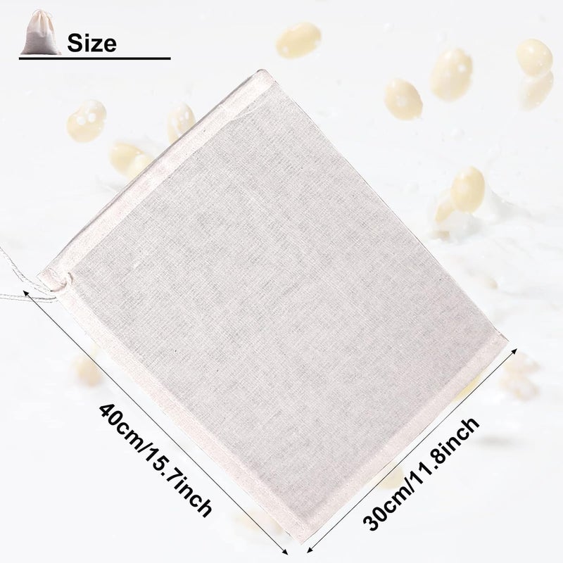 2 PCS Reusable Cheesecloth, Grade 100 Hemmed Organic Cheese Cloth for Straining Craft,100% Cotton Unbleached Cloth Strainer for Cooking,Baking,Juicing,Cheese Making (30 * 40cm) - Image 2