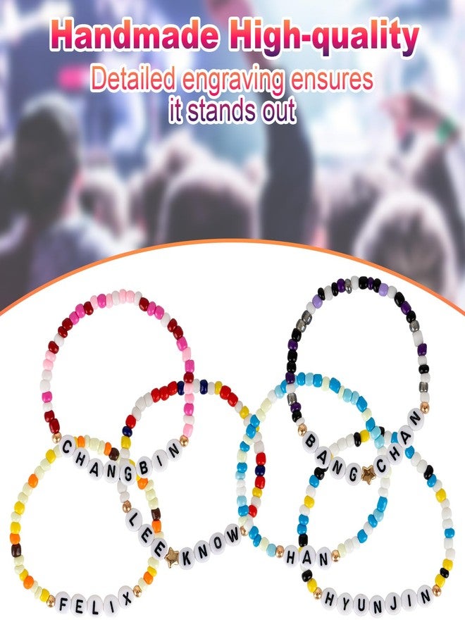 KINFERTE for Stray Kids Merch Bracelet for Fans - Friendship Jewelry Gift Set(6 Pack) | Birthday Gifts, Concert Accessories, Cosplay Merchandise for Stray Kids - Image 2