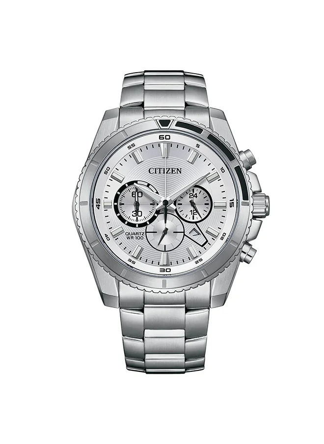 سيتيزن Men's Analog Tonneau Shape Stainless Steel Wrist Watch AN8200-50A - 46.4 Mm