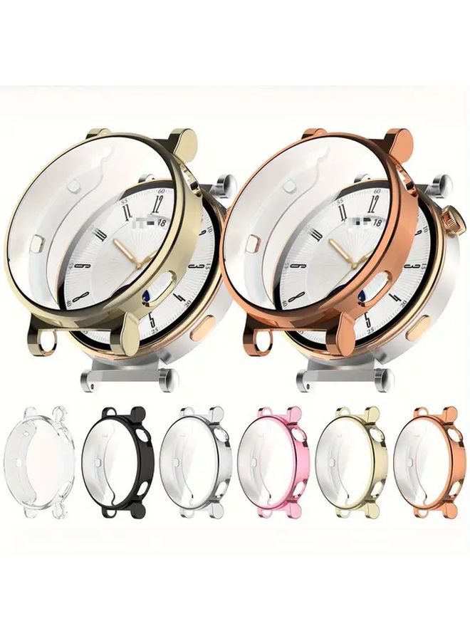 Huawei Watch GT4 46mm طلاء علبة أسود واقي شاشة كامل الغطاء حزام - Image 2
