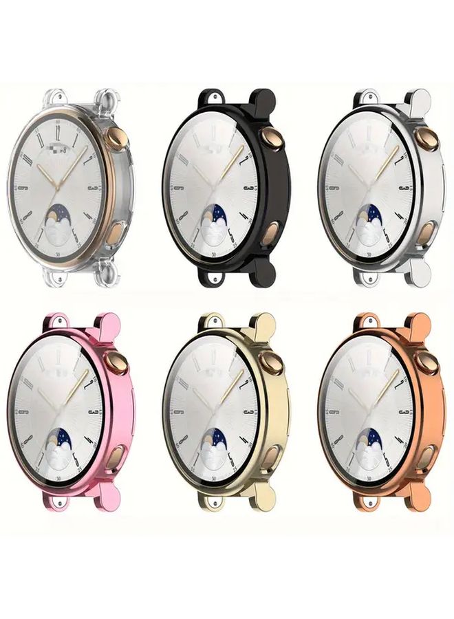 Huawei Watch GT4 46mm طلاء علبة أسود واقي شاشة كامل الغطاء حزام - Image 4