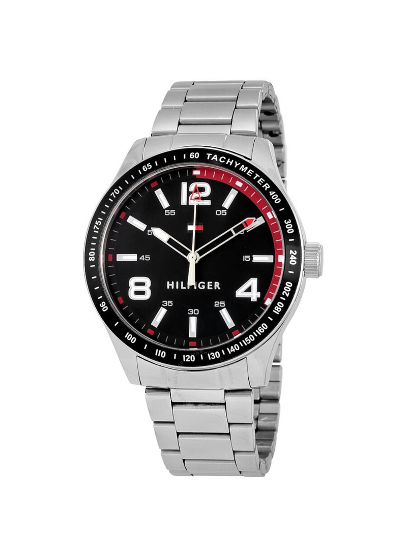 TOMMY HILFIGER TOMMY HILFIGER ROUND ANALOG MEN'S BLACK CASE WATCH - 1791178  - Image 1