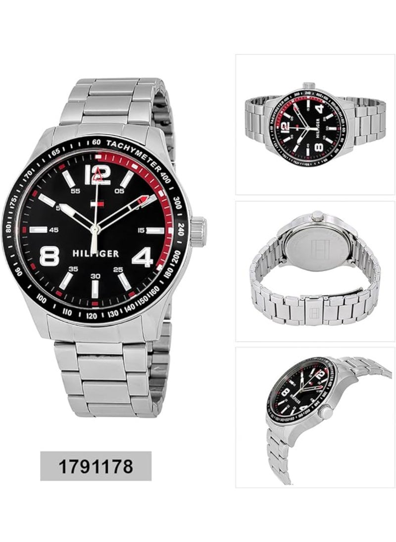 TOMMY HILFIGER TOMMY HILFIGER ROUND ANALOG MEN'S BLACK CASE WATCH - 1791178  - Image 3
