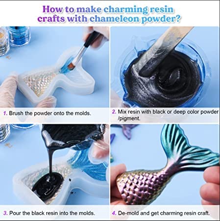 KEDIA Kedia C2 Chameleon Mica Powder Color Shift Pigment Powder Color Changing Pigment Powder for Epoxy Resin Painting Bath Bombs Candle Making Slime Coating 10gmjar  - Image 5