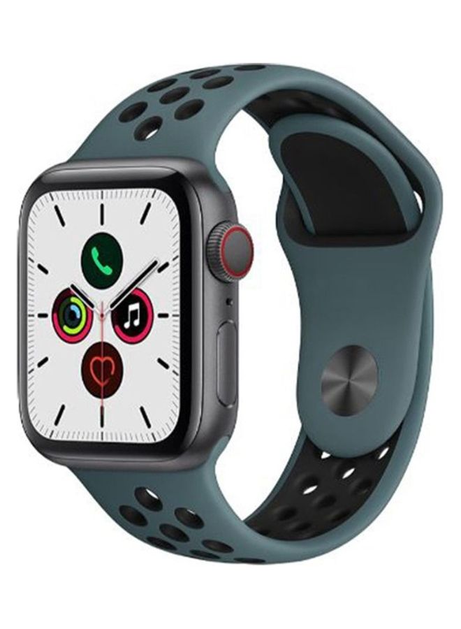 Replacement Strap Watchband For Apple Watch Series 7 45mm / 6 / SE / 5 / 4 44mm / 3 / 2 / 1 42mm Teal/Black - Image 1