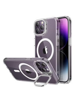 Zaboon ESR Classic Kickstand Case with HaloLock Compatible with iPhone 14 Pro Max Case MagSafe Compatible Case with Stand Military Grade Protection Built in Camera Ring Stand Clear  - Image 1