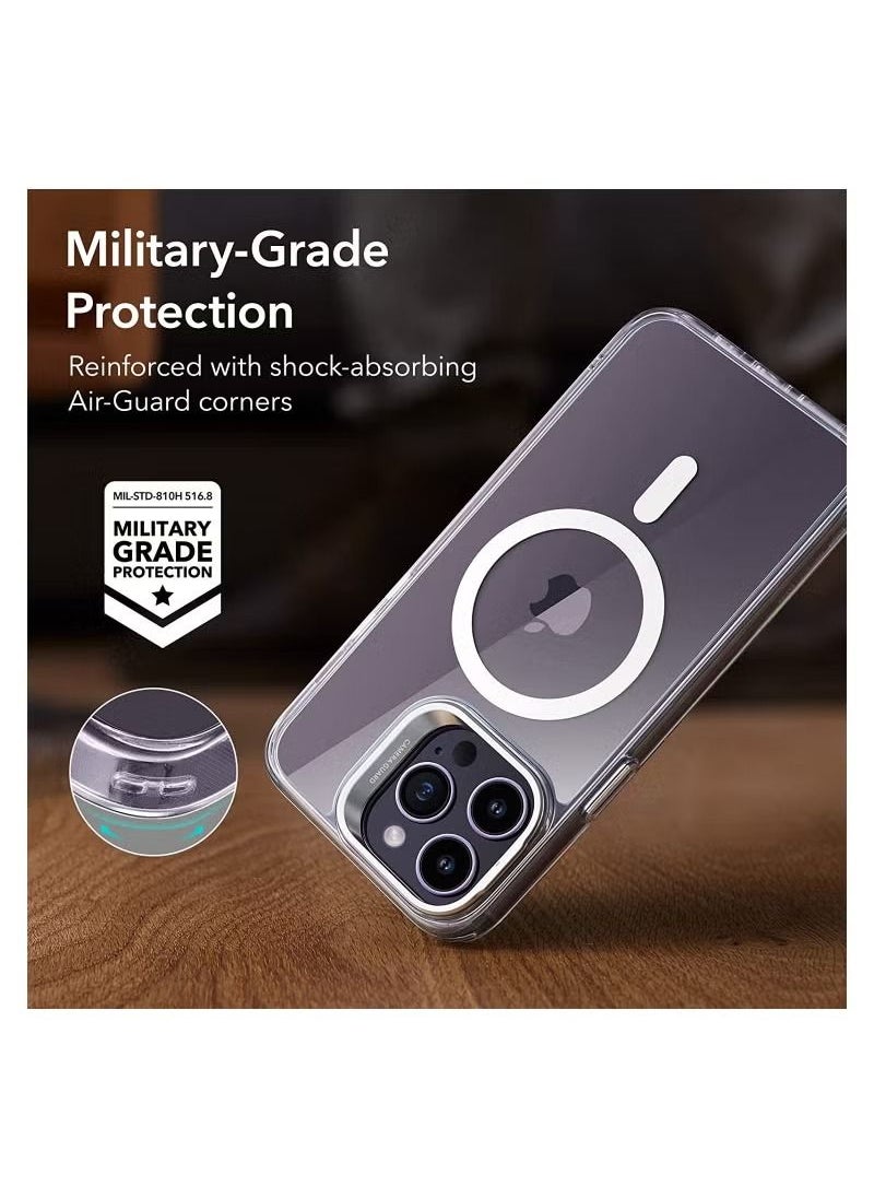 Zaboon - ESR Classic Kickstand Case with HaloLock Compatible with iPhone 14 Pro Max Case MagSafe Compatible Case with Stand Military Grade Protection Built in Camera Ring Stand Clear - Image 1