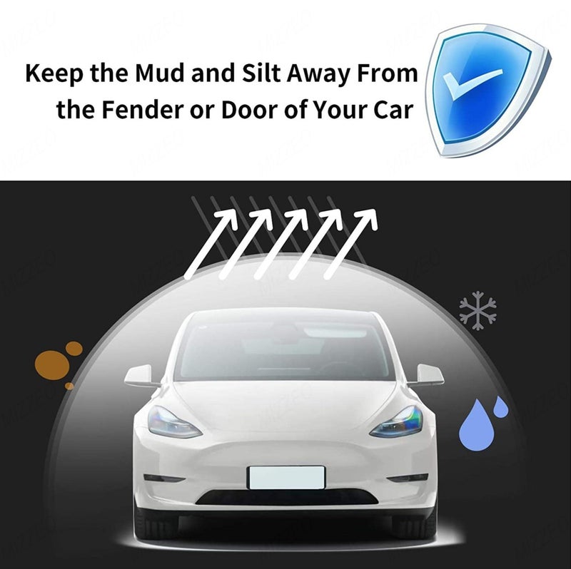 MIZZEO Front and Rear Plastic Mud Flap Splash Guards, Durable and Easy Installation, Compatible with Tata Nexon (2023) Facelift - Image 4