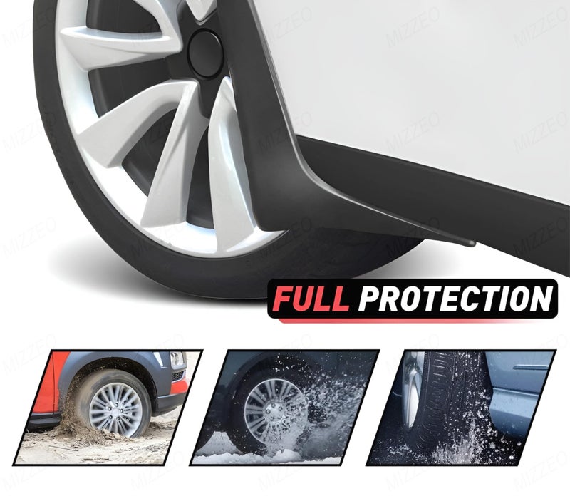 MIZZEO Front and Rear Plastic Mud Flap Splash Guards, Durable and Easy Installation, Compatible with Tata Nexon (2023) Facelift - Image 2