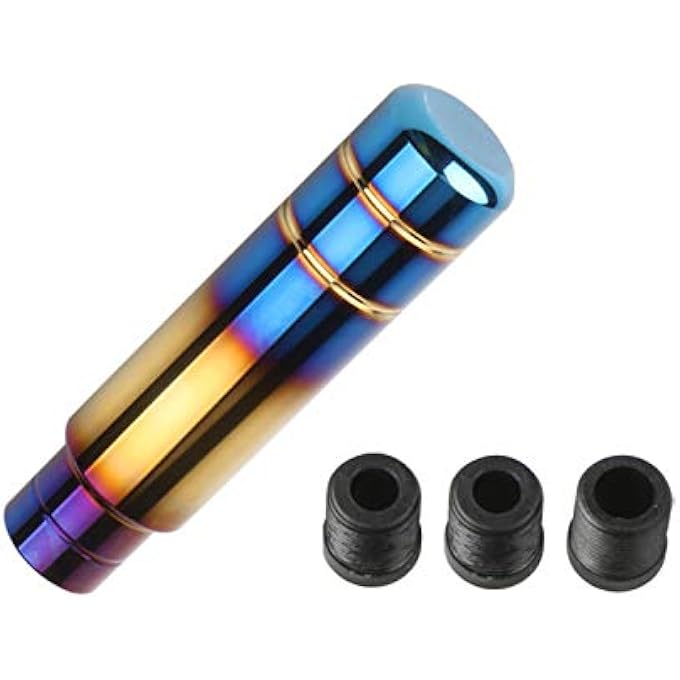 rayihni Car Gear Shift Knob Aluminum Manual Shifter Universal Long Stick Shift Knob Shifting Head Shift Lever with 3 Threaded Adapters M8 M10 M12 - Image 2